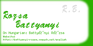 rozsa battyanyi business card